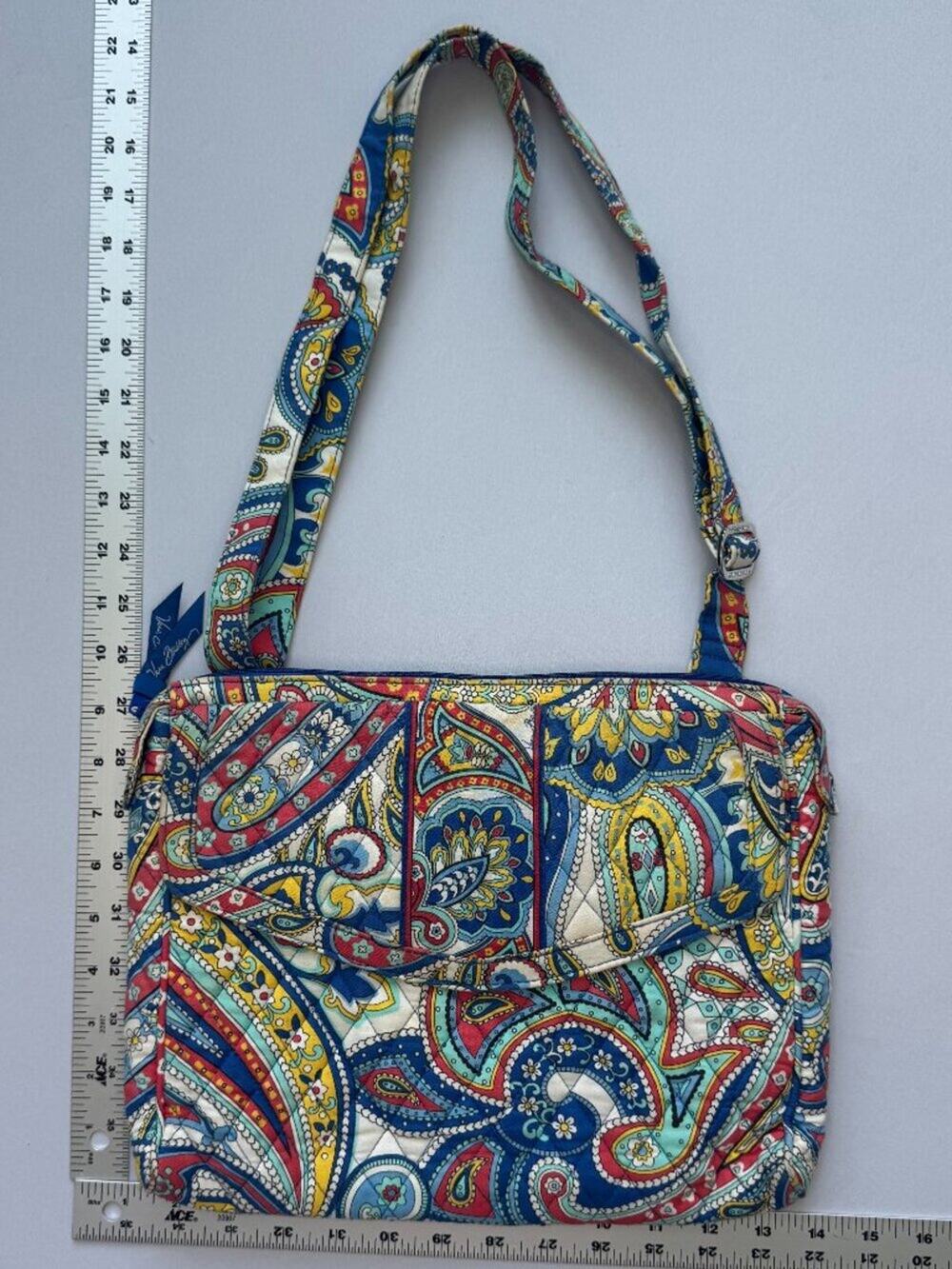 Vera Bradley Mailbag Crossbody Purse Retired Marina Paisley AS-IS